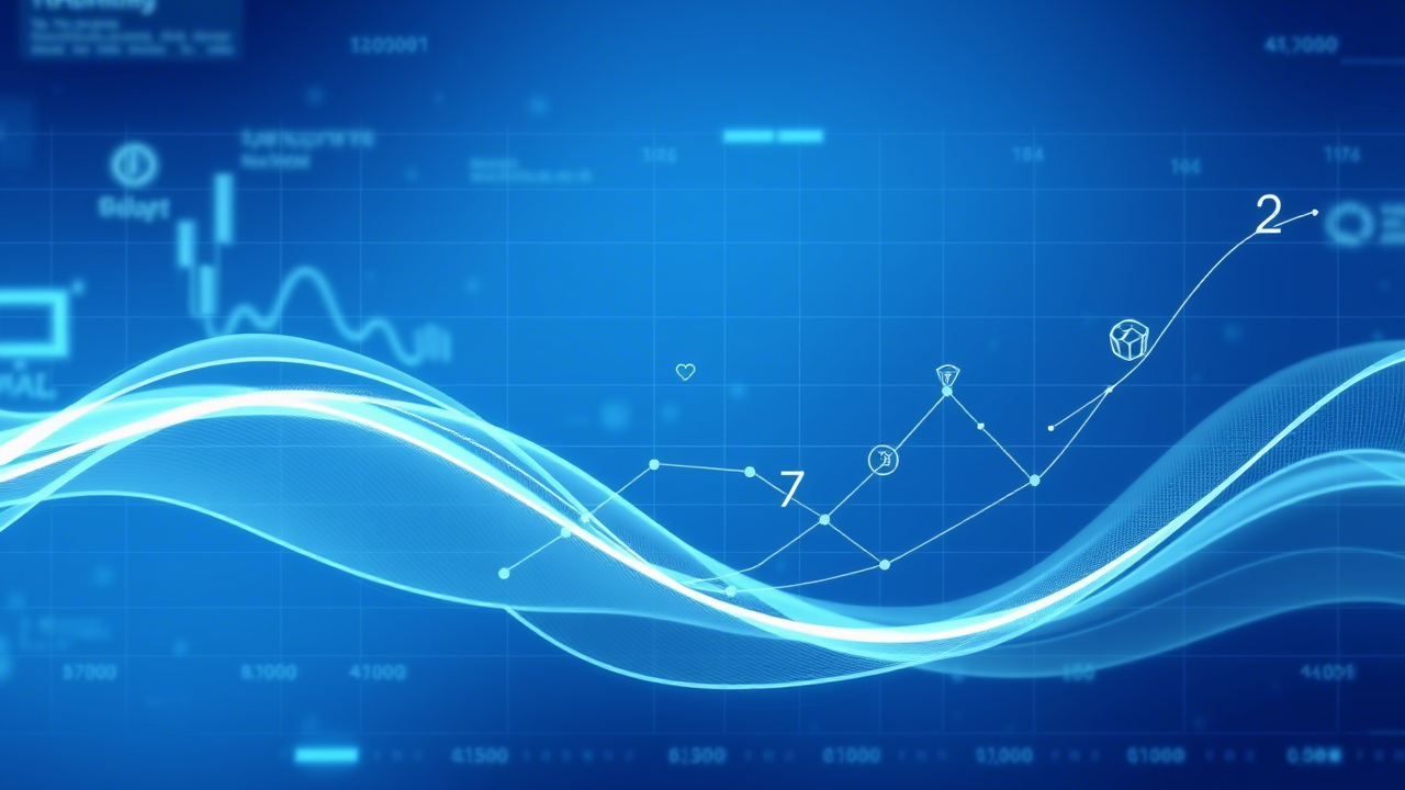 Flux de données se transformant en graphique de performance clair